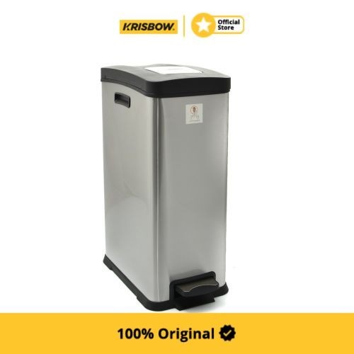 Krisbow Waste Bin Tempat Sampah Stainless Modern Matt 30 Ltr