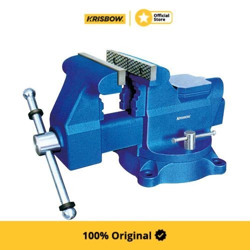 Krisbow American Bench Vise Ragum Putar 10 Cm - Biru