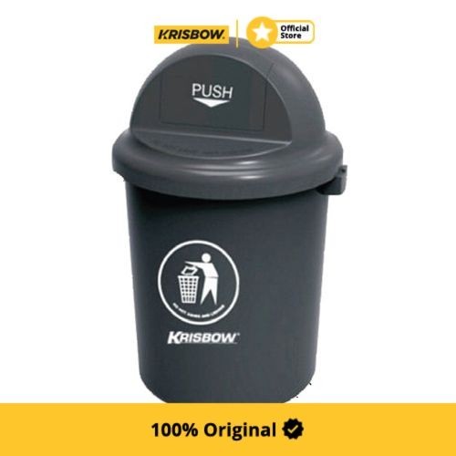 Krisbow Dust Bin Tempat Sampah Plastik 110 Ltr - Abu-Abu