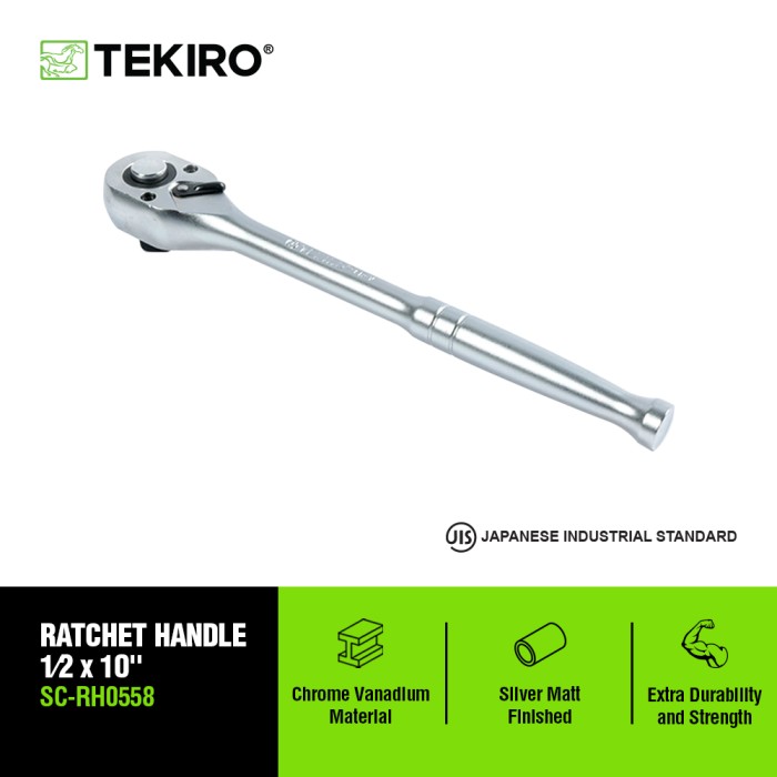 TEKIRO 1/2 INCH RATCHET HANDLE 10 INCH / GAGANG RACHET