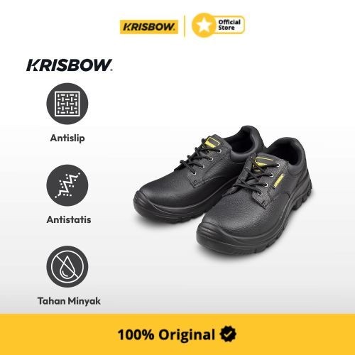 Krisbow Safety Shoes Sepatu Pengaman Maxi Ukuran 39 - Hitam