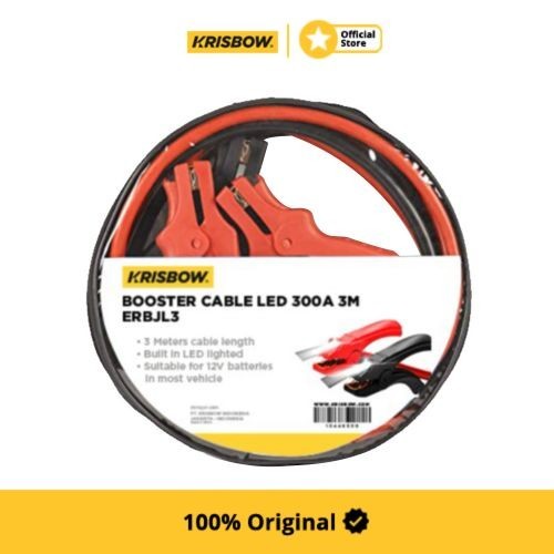Krisbow Booster Cable Kabel Jumper Led 300A Erbjl3 3 Mtr