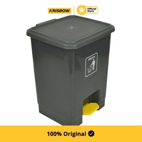 Krisbow Dust Bin Tempat Sampah Indoor Pedal Plastik 15 Ltr