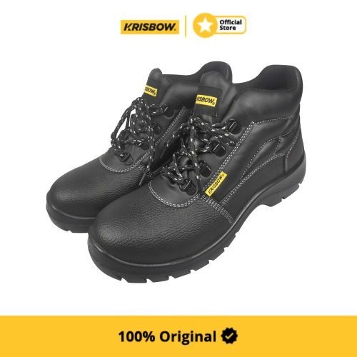 Krisbow Sepatu Safety Shoes Argon 6 Inchi Ukuran 42 - Hitam