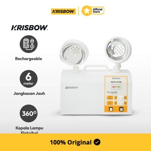 Krisbow Emergency Lamp Ampu Darurat Twin Spot Led 5038R