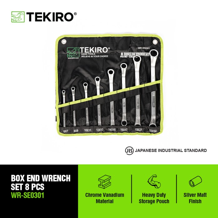 TEKIRO KUNCI RING SET 08 PCS /KUNCI RING SET / TOOLS - ALAT PERKAKAS