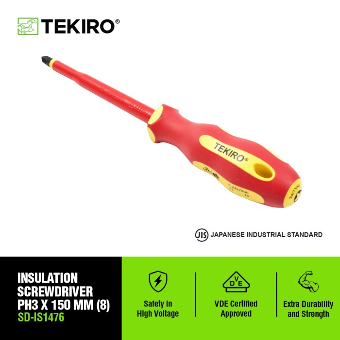 TEKIRO OBENG LISTRIK PH3 X 150 MM (8) /OBENG LISTRIK
