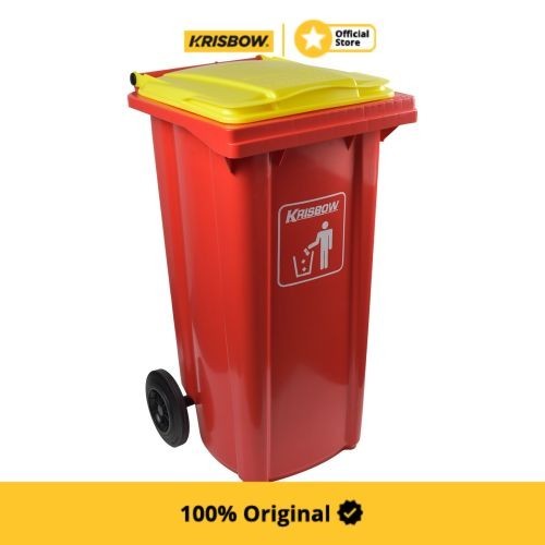 Krisbow Dust Bin Tempat Sampah Plastik Outdoor 120 Ltr
