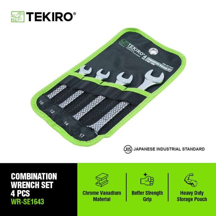 Tekiro Kunci Ring Pas Set 4 Pcs (Combination Wrench Set)