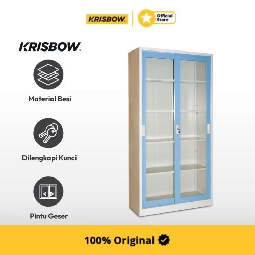Krisbow File Cabinet Lemari Kantor Pintu Geser 4 Tingkat