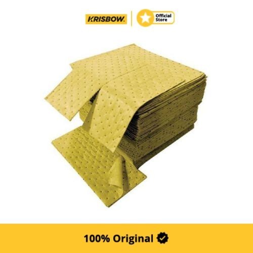 Krisbow Set Absorbent Pad Oil 50X40 Cm 100 Pcs - Kuning