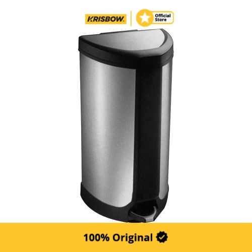 Krisbow Waste Bin Tempat Sampah 25 Ltr Pedal Stainless