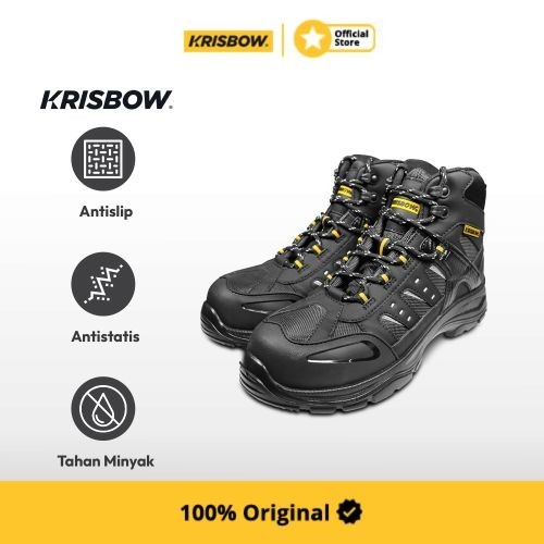 Krisbow Sepatu Safety Shoes Nemesis 6 Inchi Uk. 41 - Hitam