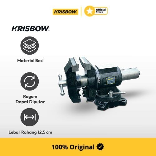 Krisbow Bench Vise Ragum Putar Multi Fungsi 12,5 Cm