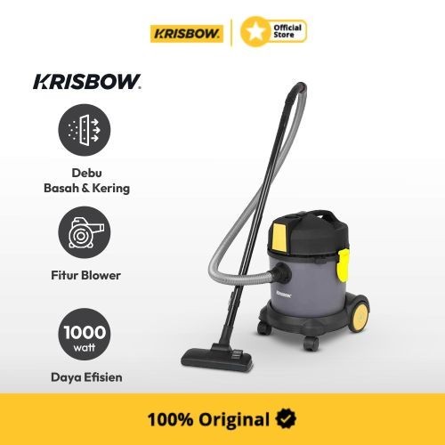 Krisbow Penghisap Debu Kering Basah 20 Ltr 1000 W