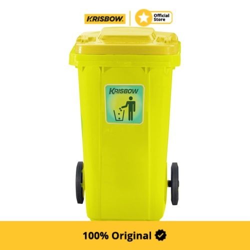 Krisbow Dust Bin Tempat Sampah New Eco 120 Ltr - Kuning