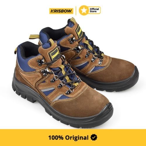 Krisbow Sepatu Safety Shoes Prince Ankle Boots Uk 40-Cokelat