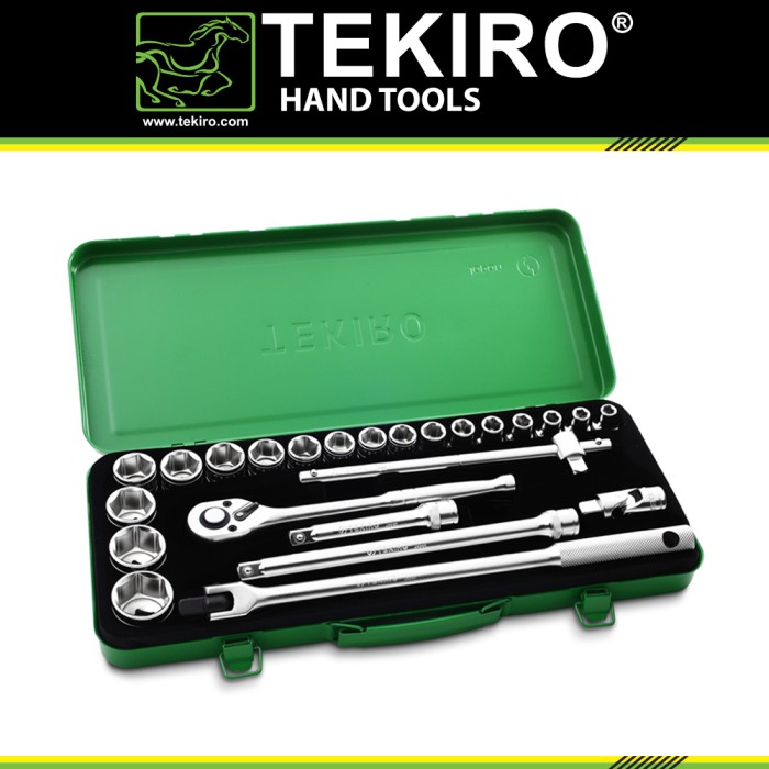 Tekiro Kunci Sock Set 1/2" 24 Pcs (6 PT) 8 - 32 MM