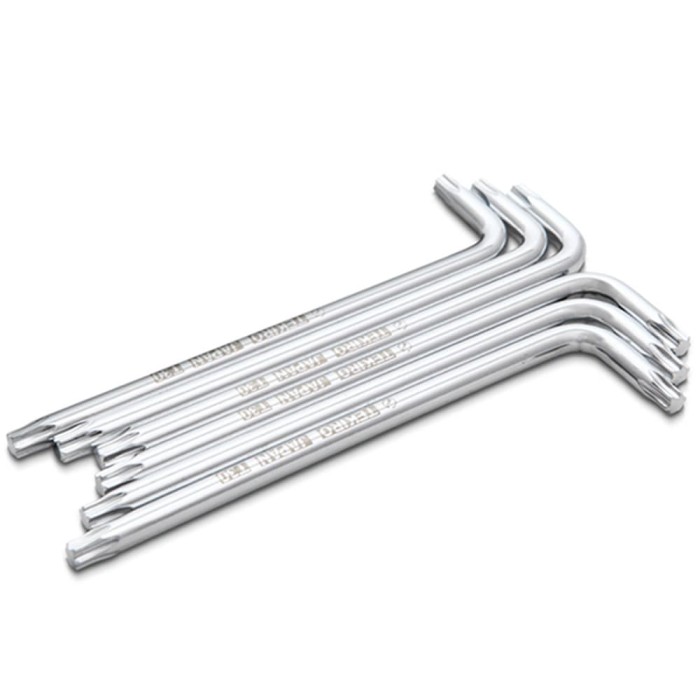 TEKIRO SET KUNCI L BINTANG T 20 PANJANG 6 PCS /KUNCI L BINTANG / TOOLS