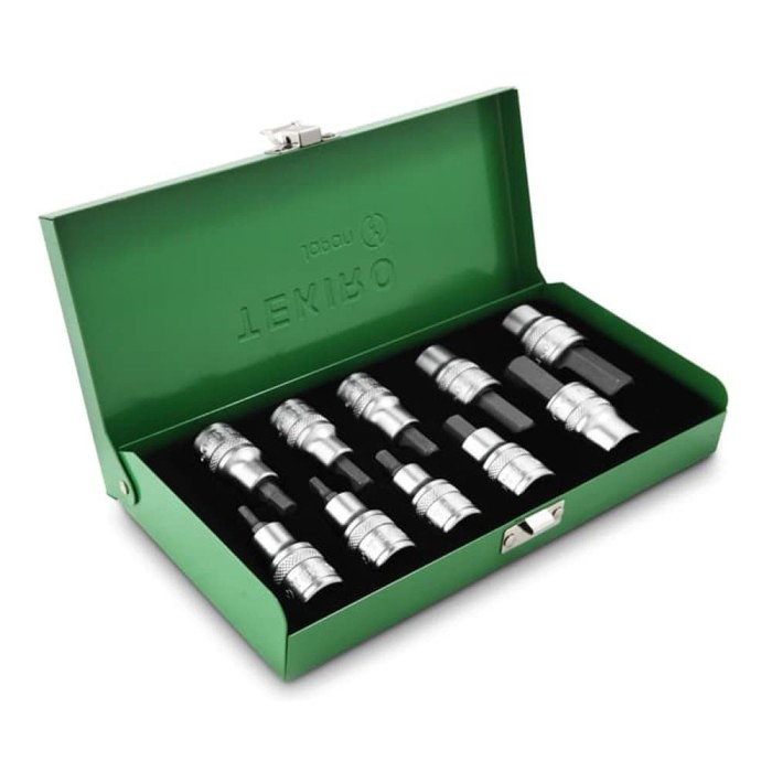 TEKIRO 1/2" DR. HEX BIT SOCKET (SM) 10 PCS