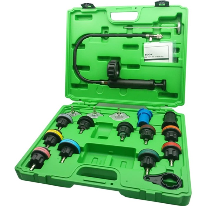 TEKIRO UNIVERSAL RADIATOR PRESSURE TEST KIT 18 PCS/TOOLS/ALAT PERKAKAS
