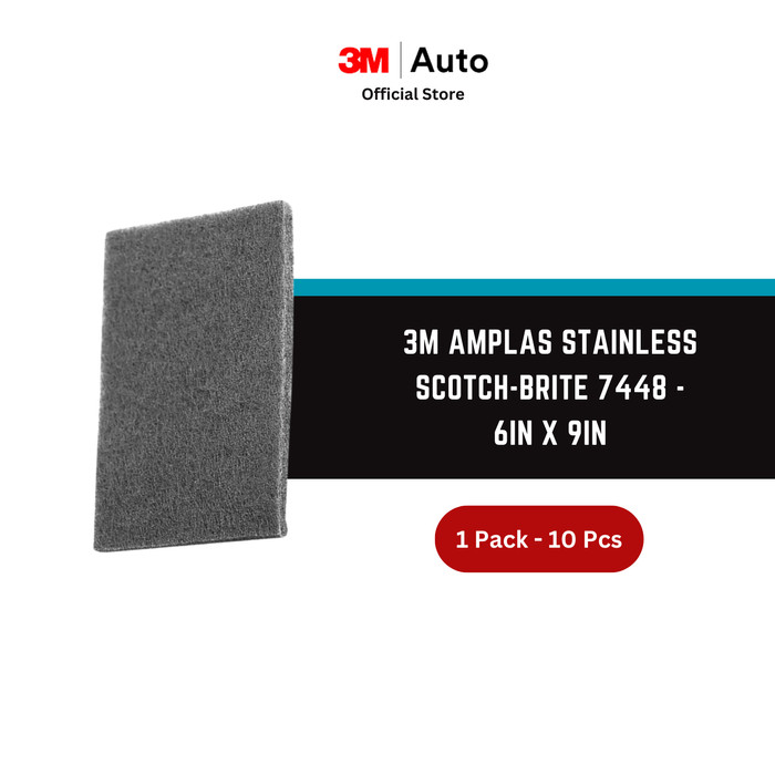 3M™ Amplas Stainless Scotch -Brite™ 7448 - 6in x 9i