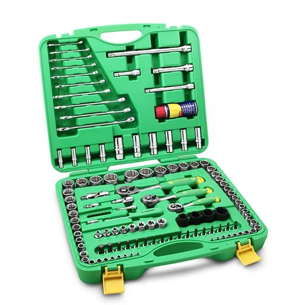 TEKIRO 1/4" - 3/8" - 1/2" DR. SOCKET SET 6 PT (SM) 120 PCS