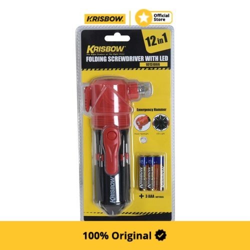 Krisbow Folding Screwdriver Obeng Lipat 12 In 1