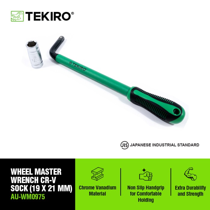 TEKIRO WHEEL MASTER WRENCH CR-V SOCK 19 X 21 MM / KUNCI RODA TARIK