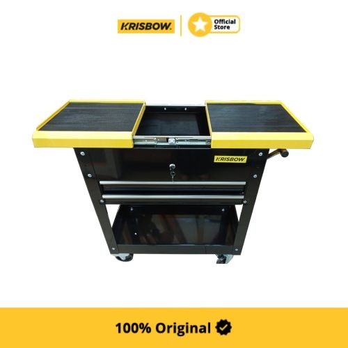 Krisbow Troli Perkakas 2 Laci 70.5X37X83 Cm - Kuning