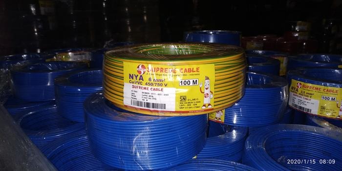 Kabel Listrik NYA 6 mm2 @ 100 m/roll (nya 6 1x6 1x6mm 6mm2)