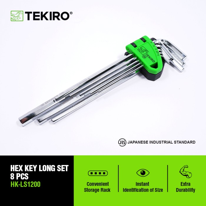 TEKIRO KUNCI L SET 8 PCS MM (PANJANG) /KUNCI L SET