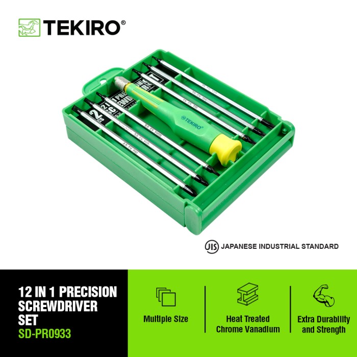 TEKIRO SET OBENG 12 IN ONE /OBENG SET 12 IN 1 / TOOLS - ALAT PERKAKAS