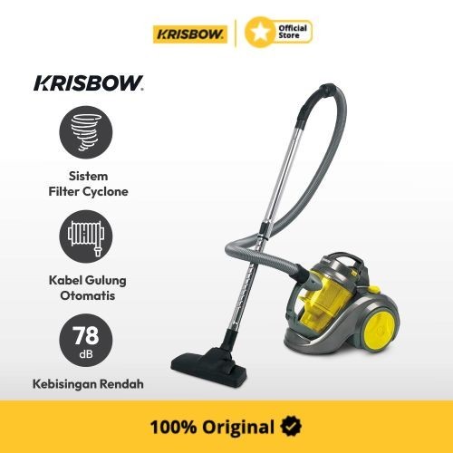 Krisbow Vacuum Penghisap Debu Kering Cyclone 2.5 Ltr 800W
