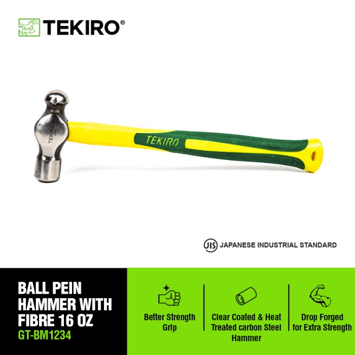 TEKIRO BALL PEIN HAMMER WITH FIBRE 16 OZ /PALU KONDE