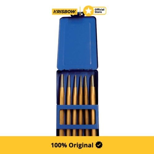krisbow set center & taper punch 6 pcs