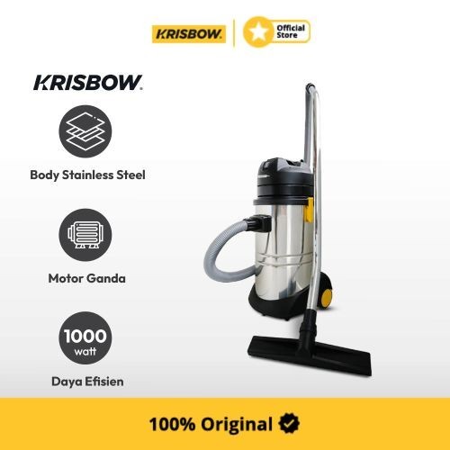Krisbow Vacuum Penghisap Debu Kering & Basah 30 Ltr