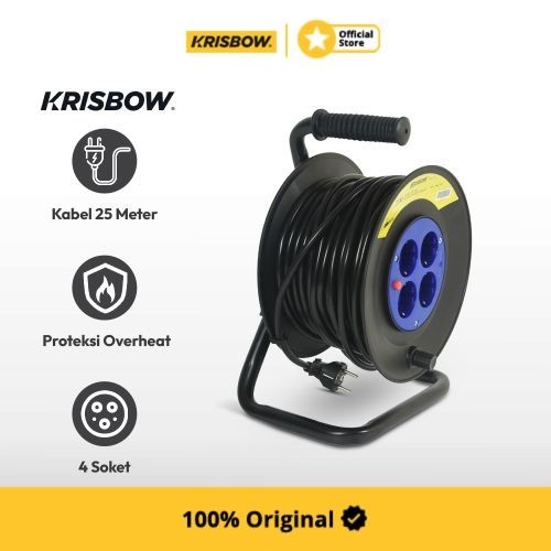 Krisbow Cable Reel Kabel Roll 25 Mtr