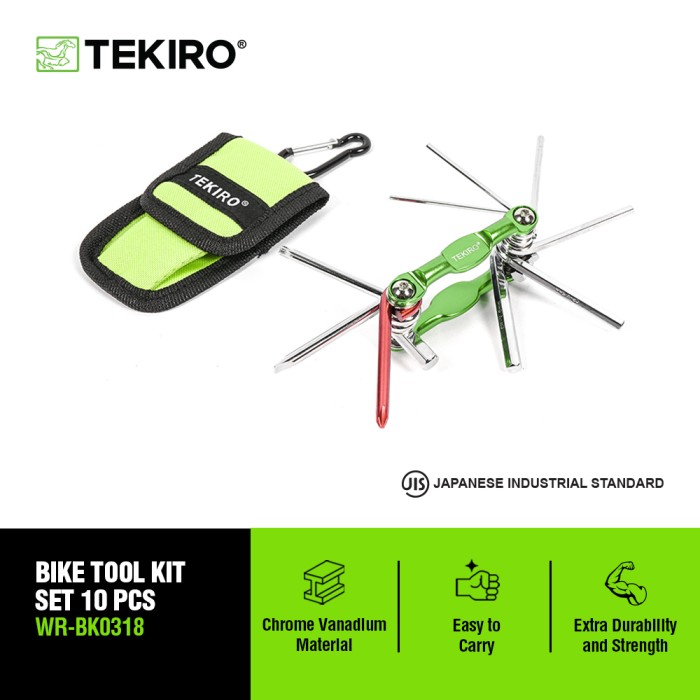 Tekiro Kunci Sepeda Lipat (Bike Tool Kit) Set 10 Pcs