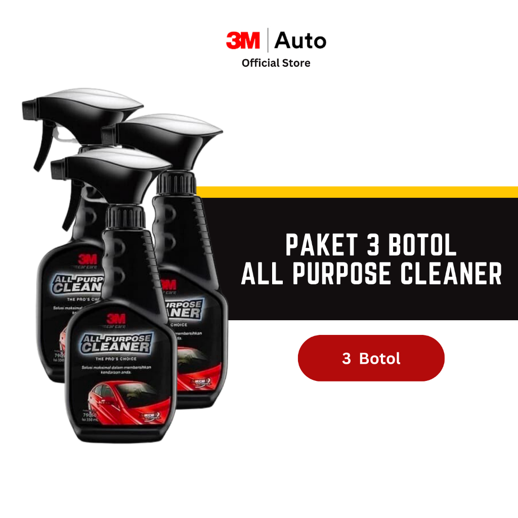 Paket 3 Botol - 3M Auto All Purpose Cleaner - Pemb