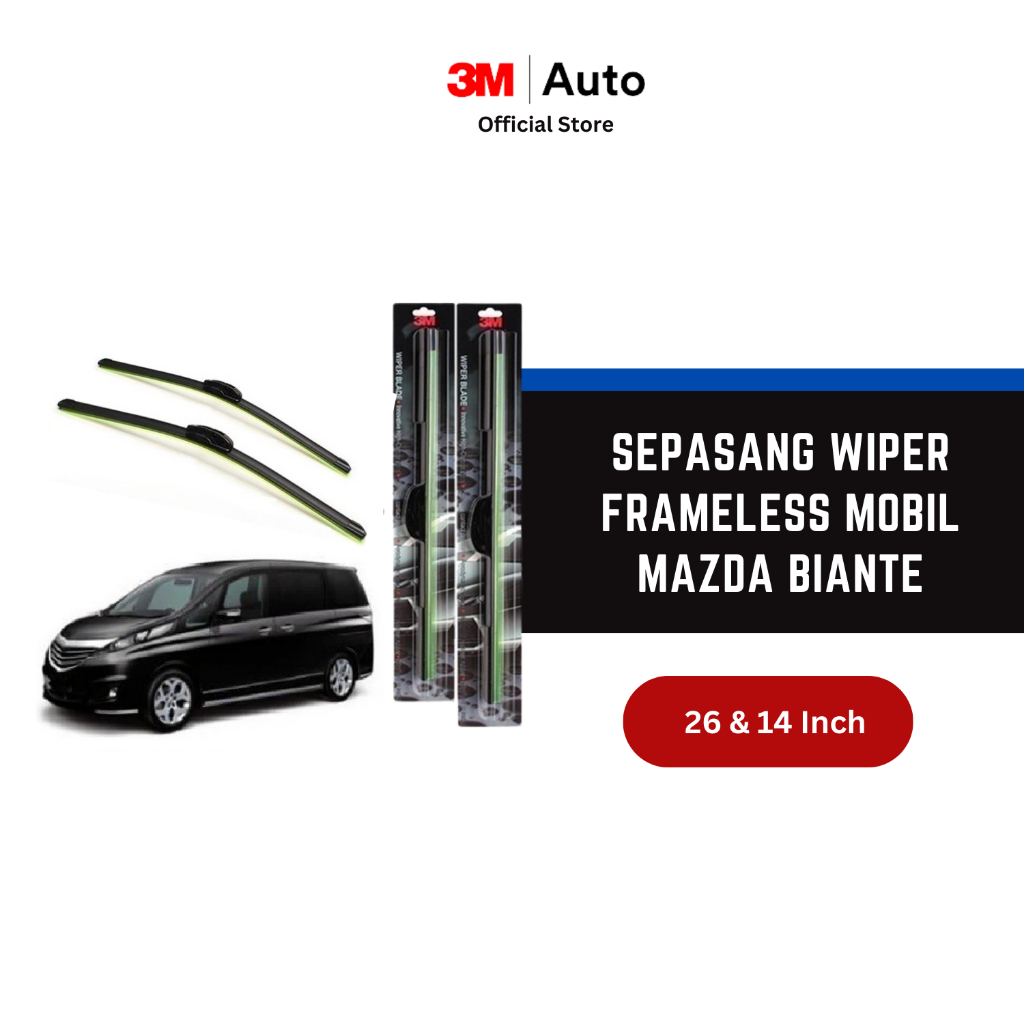 3M Wiper Frameless Mobil Mazda Biante - 26 dan 14 